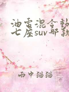 油电混合动力车七座suv哪款最好