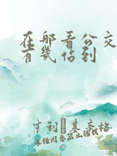 在哪看公交车还有几站到