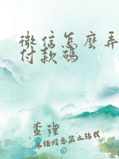 微信怎么弄乘车付款码