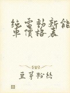 纯电动新能源汽车价格表