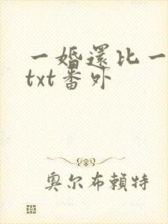 一婚还比一婚高txt番外