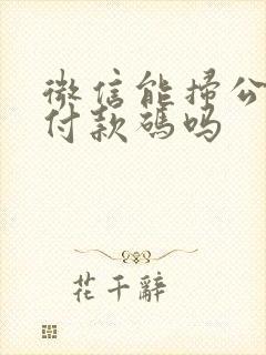 微信能扫公交车付款码吗
