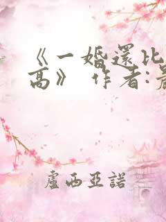 《一婚还比一婚高》 作者:晨雾的光