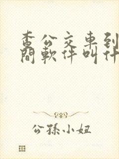 查公交车到站时间软件叫什么