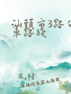 汕头市3路公交车路线
