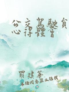 公交驾驶员事故心得体会