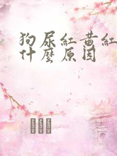 狗尿红黄红黄是什么原因