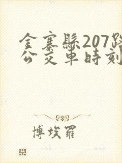 金寨县207路公交车时刻表