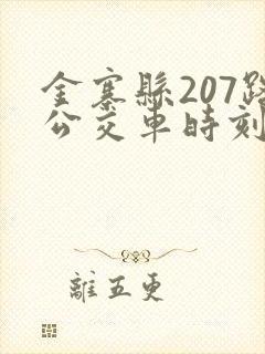 金寨县207路公交车时刻表