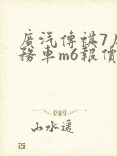 广汽传祺7座商务车m6报价