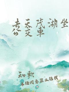 去天茂湖坐几路公交车