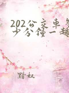 202公交车多少分钟一趟