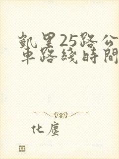 凯里25路公交车路线时间表