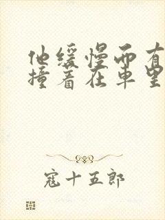 他缓慢而有力的撞着在车里