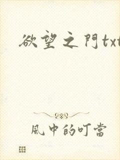 欲望之门txt