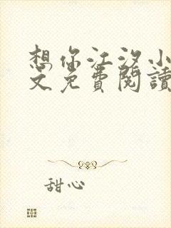 想你江汐小说全文免费阅读
