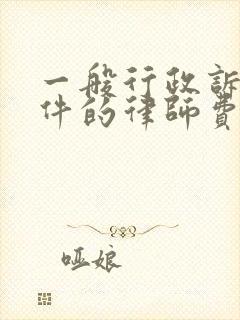 一般行政诉讼案件的律师费收费标准
