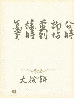 怎样查询公交车实时到站时间