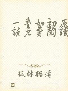 一梦如初原著小说免费阅读