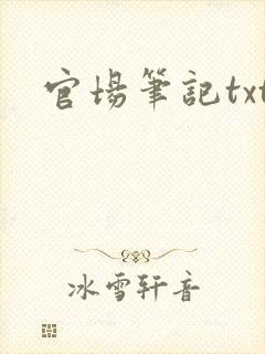 官场笔记txt