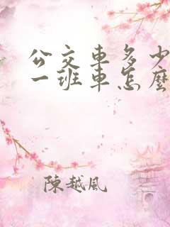 公交车多少时间一班车怎么查