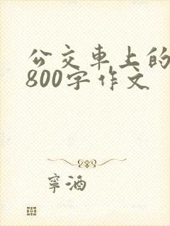 公交车上的故事800字作文