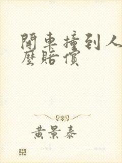 开车撞到人了怎么赔偿