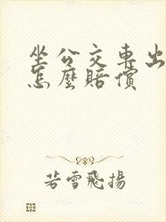 坐公交车出车祸怎么赔偿