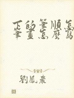 下的笔顺怎么写笔画怎么写