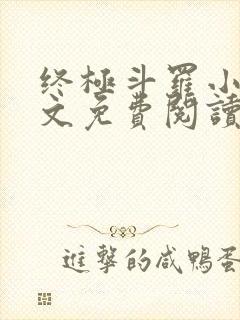 终极斗罗小说全文免费阅读无弹窗