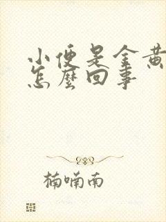 小便是金黄色是怎么回事
