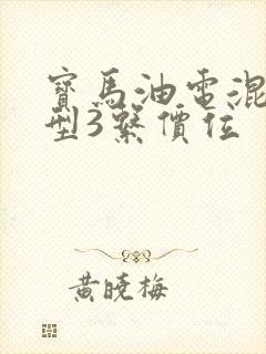 宝马油电混合车型3系价位