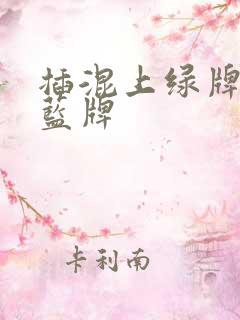 插混上绿牌还是蓝牌