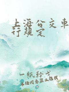 上海公交车道限行规定
