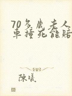 70多岁老人被车撞死能赔多少钱