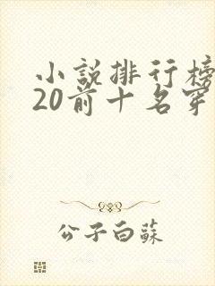 小说排行榜2020前十名穿越