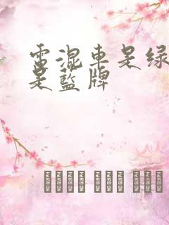 电混车是绿牌还是蓝牌