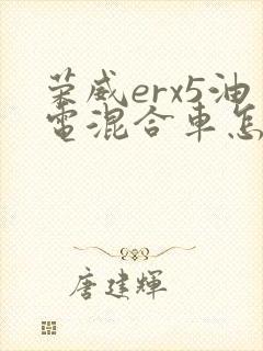 荣威erx5油电混合车怎么样