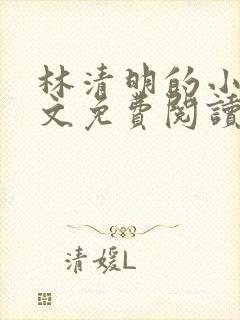 林清明的小说全文免费阅读无弹窗