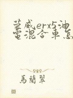 荣威erx5油电混合车怎么样