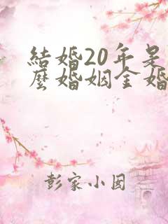 结婚20年是什么婚姻金婚银婚