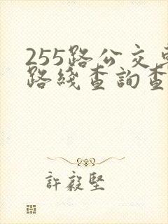 255路公交车路线查询查
