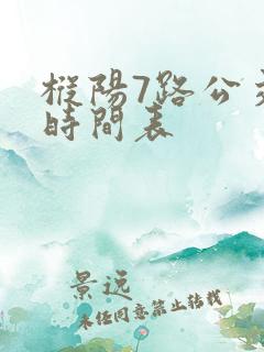 枞阳7路公交车时间表