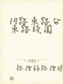 19路车路公交车路线图