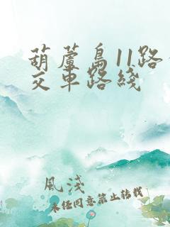葫芦岛11路公交车路线