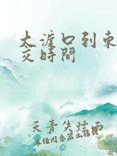 大渡口到东至公交时间