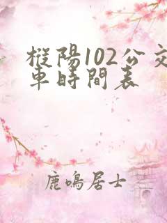 枞阳102公交车时间表