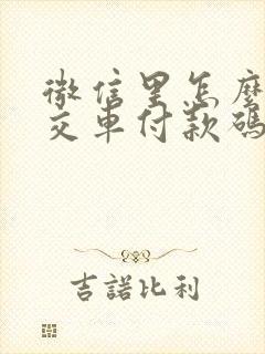 微信里怎么找公交车付款码