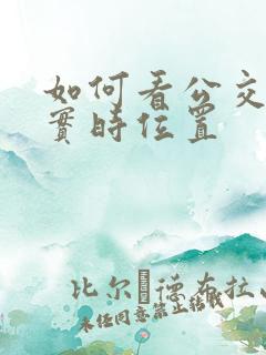 如何看公交车的实时位置
