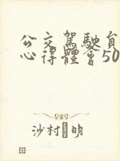 公交驾驶员事故心得体会500字